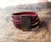 Leather Bracelets Supplies Bracelet05 - Red