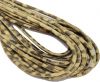 Round Stitched Nappa Leather Cord-4mm-leopard beige