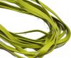 Flat Nappa Leather cords - 5mm - lime
