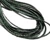 Flat Nappa Leather cords - 5mm - Lizard green