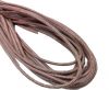 Round Stitched Leather Cord - 3mm - LIZARD STYLE - RED