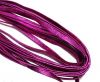 Flat Nappa Leather cords - 5mm - metallic fuchsia