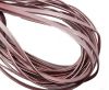 Flat Nappa Leather cords - 5mm - metallic pink