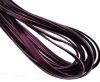 Flat Nappa Leather cords - 5mm - metallic purple