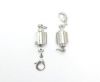 Magnetic Clasps, Zamak, Silver, MG10-8x22mm