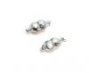 Magnetic Clasps, Zamak, Silver, MG11-8x17mm