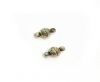 Magnetic Clasps, Zamak, Antique Gold, MG1 - 6mm