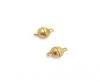 Magnetic Clasps, Zamak, Gold Matt, MG1 - 6mm