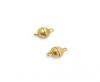 Magnetic Clasps, Zamak, Gold Matt, MG1 - 6mm