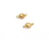 Magnetic Clasps, Zamak, Gold Matt, MG1 - 8mm