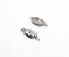 Magnetic Clasps, Zamak, Silver, MG36-17x8mm