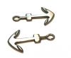 Stainless Steel Anchor Clasp,Matt Steel,MGST-206-38*25*3mm