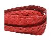 Nappa Leather Flat Braided Red - 12mm