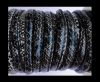 faux nappa leather 6mm Snake Style - Black