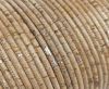 Real Cork Round - 3mm - Natural with Silver Pigments
