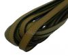 Italian Flat Leather 10mm-olive_green_with_green_double_stitches