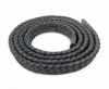 Oval Braided Leather Cord-19*5mm-SE-DB-D12