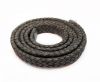 Oval Braided Leather Cord-19*5mm-SE-DB-D20