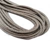 Round Stitched Nappa Leather Cord-4mm-python beige 1