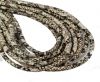 Round Stitched Nappa Leather Cord-4mm-python black sand