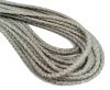 Round Stitched Nappa Leather Cord-4mm-python grey