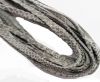 Flat Nappa Leather cords - 5mm - python grey 