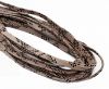 Flat Nappa Leather cords - 5mm - python light rose d