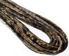 Flat Nappa Leather cords - 5mm - python senape