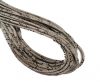 Round Stitched Leather Cord - 3mm - PYTHON STYLE - BEIGE
