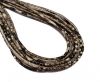 Round Stitched Leather Cord - 3mm - PYTHON STYLE - BROWN