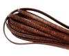 Real Flat Leather-5MM-Geloof Hoop Liefde - Brown