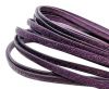 Real Flat Leather-5MM-Hope Heart love - Purple