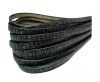 Real Flat Nappa Leather-5mm-Black with glitter