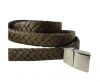 Real Nappa Flat Woven Cords - 15 mm - Dark Brown