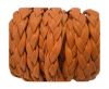 Real Nappa Leather -Flat-Braided-Saddle Brown-10mm
