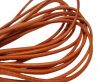 Round stitched nappa leather cord Orange-4mm