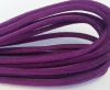 Round stitched nappa leather cord Purple-4mm