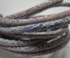 Round stitched nappa leather cord 4 mm - Breed style - Pink