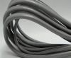 Round stitched nappa leather cord Grey - 8mm