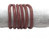 Real Round Nappa Leather cords 6mm- Snake style-Red wine