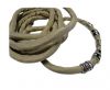 Real silk cords with inserts - 8 mm - Camel