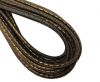 Round Stitched Nappa Leather Cord-4mm-reptile gold
