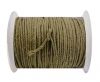 Round Braided Leather Cord - Natural -4mm