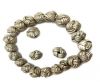 Leather Beads -12mm-Metalic Silver