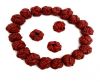 Leather Beads -8mm-Red