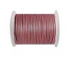 Round leather cord-2mm-METALLIC PINK