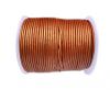 Round Leather Cord - 1.5 - Metallic Orange