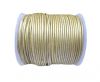 Round Leather Cord-1,5mm- METALLIC Cream