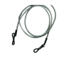 Round Leather Glass Hangers - 3mm -METALLIC SILVER