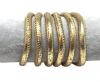 Round stitched nappa leather cord-6mm-Cracked gold